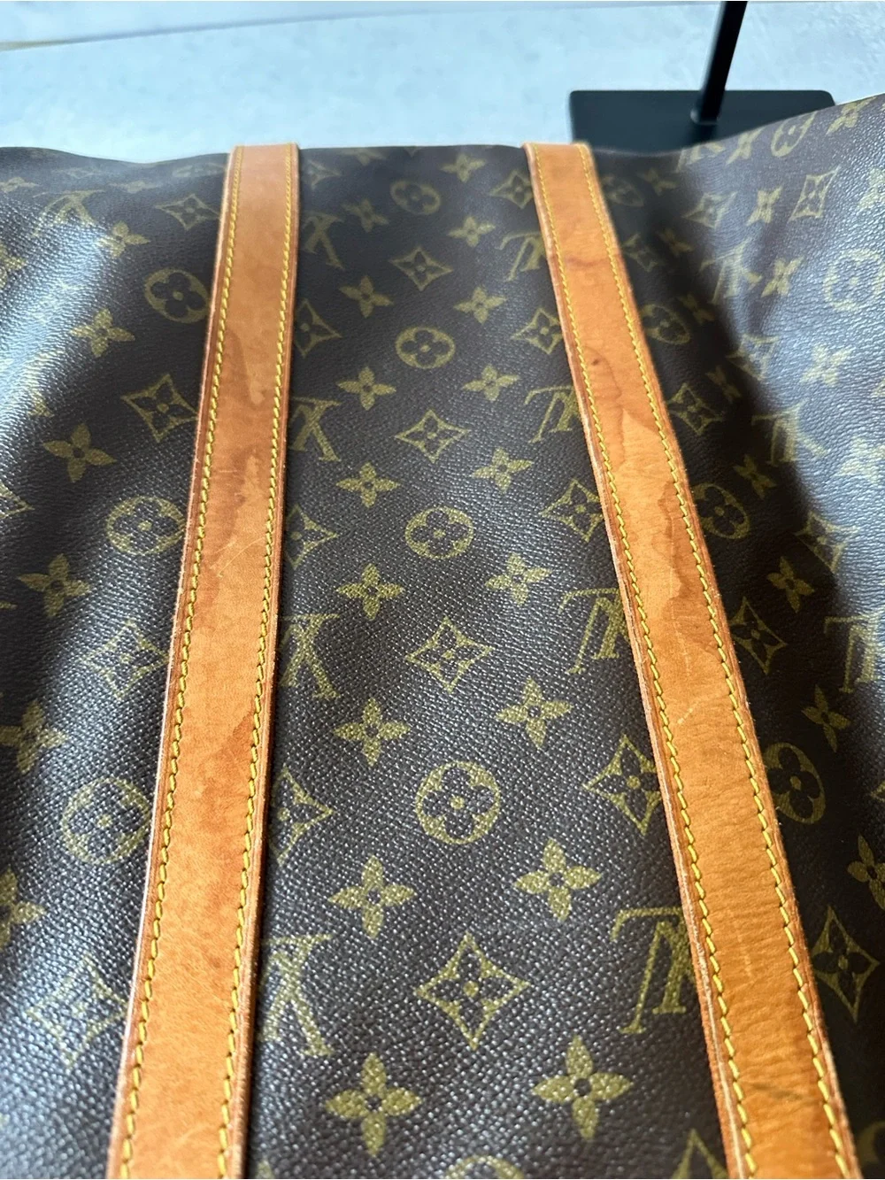 Louis Vuitton Monogram KeepAll 45 Canvas Travel Duffle Bag